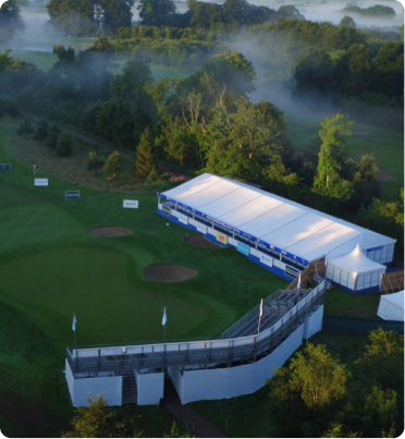 Corporate marquee setup