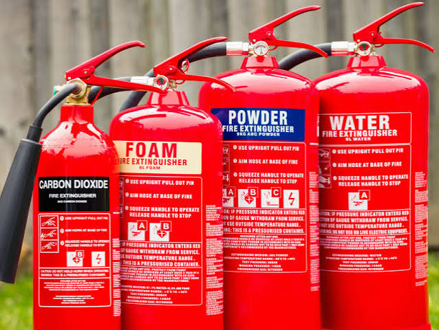 Red Fire Extinguishers